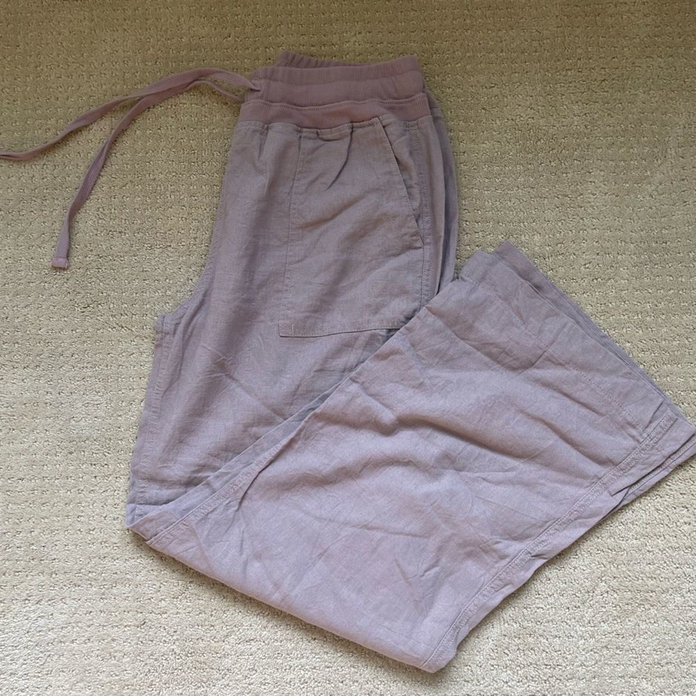 Wide leg linen pants - Picture 2 of 2